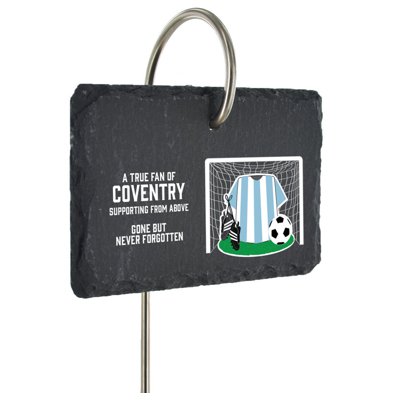 Bouttier Coventry Fan Football Slate Grave Marker Memorial Plaque