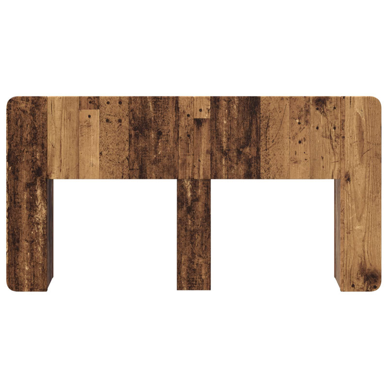 Bookcase Headboard, European Double (140 x 200 cm), Old Wood