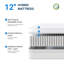 Matelas hybride moyen 12 po, certifié CertiPUR-US, OEKO-TEX-1616716503-1616716489