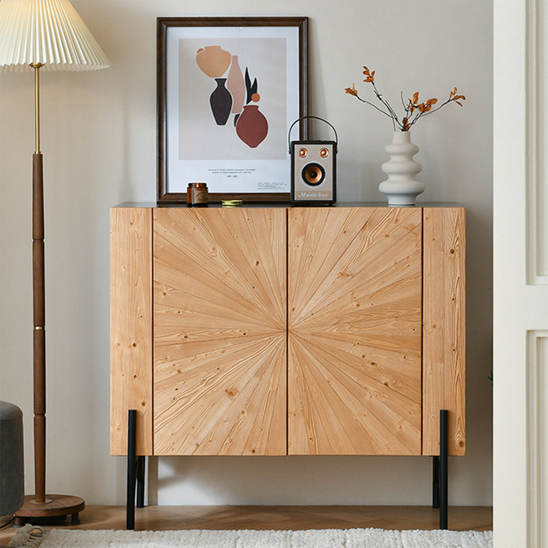 Rangement à chaussures moderne en bois massif Burlywood