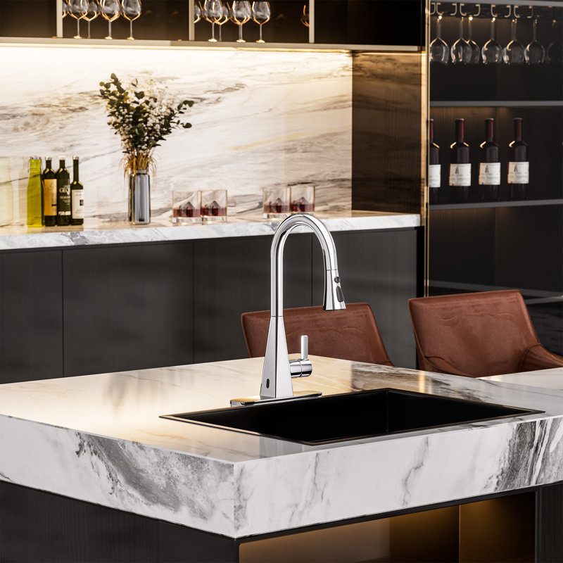 Pull-Down Kitchen Faucet with Touchless Sensor, Chrome