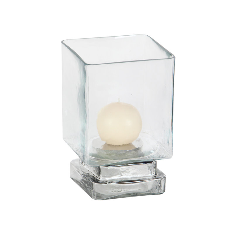 Ouragan en verre contemporain, H 6 po x l 5 po