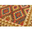 Tapis brun / bleu / rouge en laine tissé à la main à motif géométrique rectangulaire de 3 pi 4 po x 6 pi 3 po Kemond
