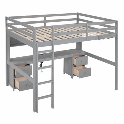 Helbonnas Kids Full Loft Bed