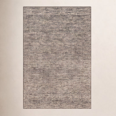 Brown Hand-Tufted Checkered Wool Rug