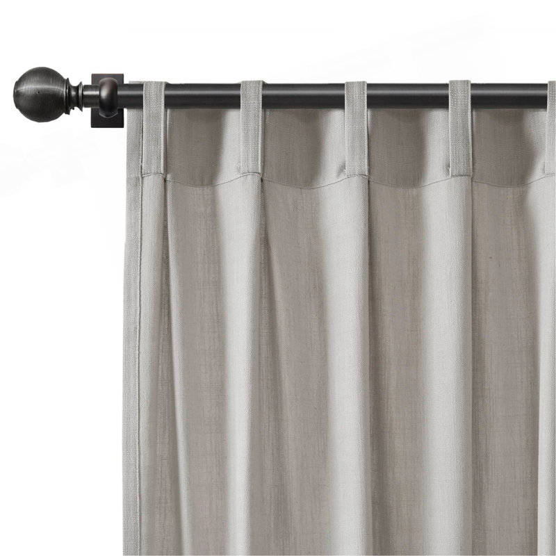 2 pièces 40 x 90 po, rideau en polyester de 300 g / m² avec 7 plis de plis par pièce