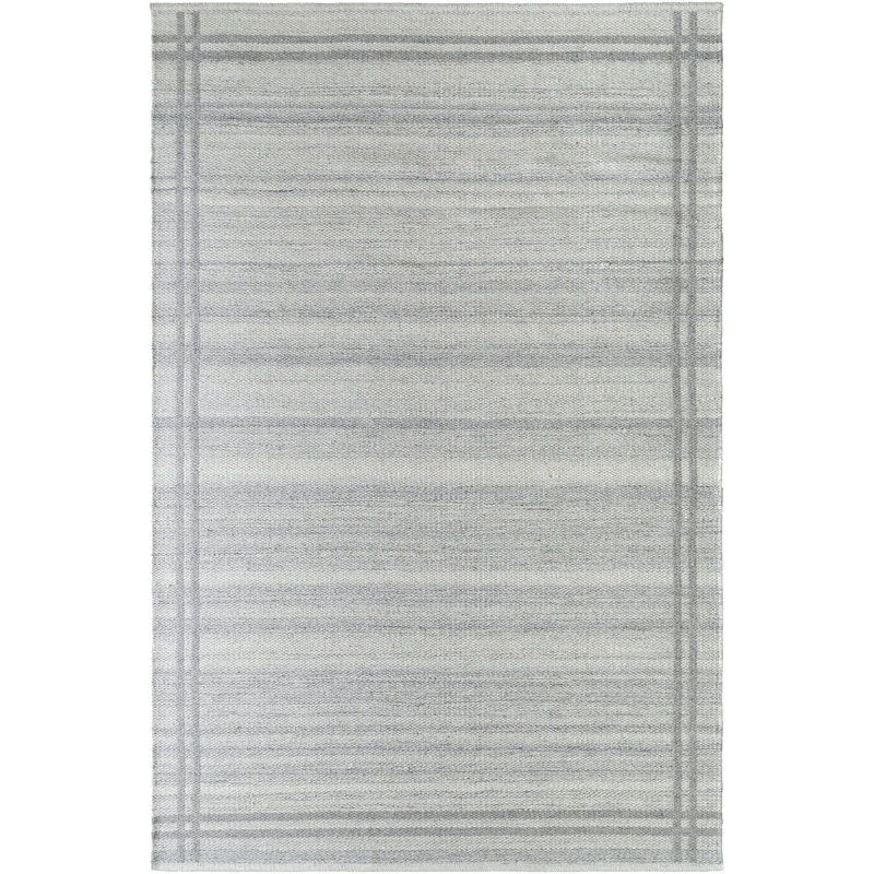 Tapis rayé en laine Lavande, Rectangle 6 pi x 9 pi
