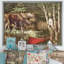 «The Moose And The Man With The Red Canoe», reproduction sur toile-50685405-50685398