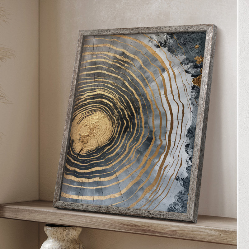Reproduction encadrée ABSTRACT Series CCLV - bois massif, H 11 po x l 9 po