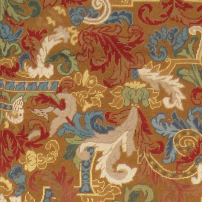 Wool Area Rug in Brown/Yellow/Blue
