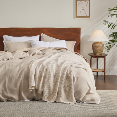 Jeté 100% coton 406 g / m² Literie respirant gaufré GentleSoft ™