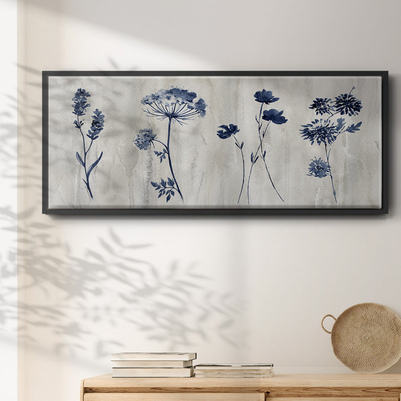 Toile encadrée indigo, H 8 po x l 20 po