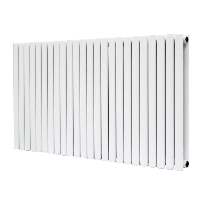 Shirly Horizontal Oval Panel Radiators, Gloss White, 60cm H x 141.6cm W, 2