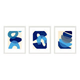 Indigo Ensemble Set Of 3 Print by Andrea Stokes