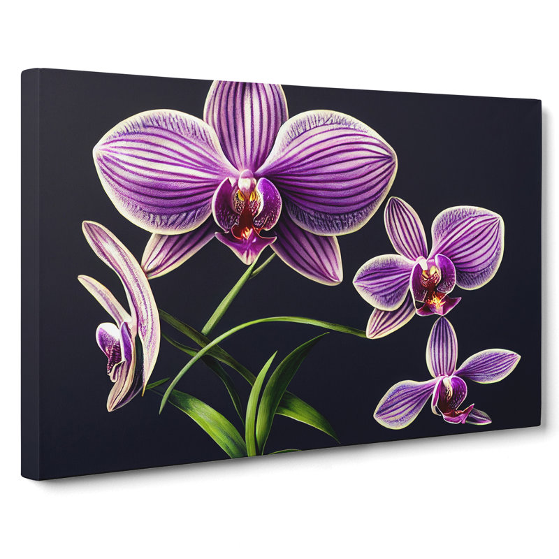 Dreamlike Orchid Flowers - Wrapped Canvas, 35cm H x 50cm W