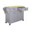 Îlot de cuisine avec rangement en bois naturel Cambridge (sans tabouret inclus) Cambridge