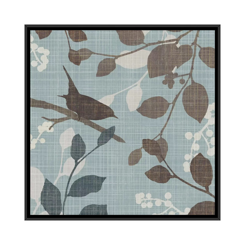 «A Sparrow's Garden I», reproduction d'impression sur toile tendue, H 18 po x l 18 po x P 1,5 po, Toile encadrée noire