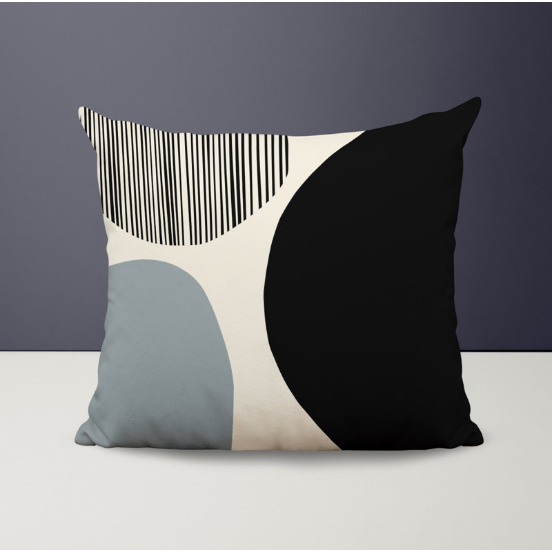 Jeté carré / extérieur en polyester Chamu, L 17 po x H 17 po, Gris