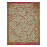 Moroccan Hand Knotted Geometric Area Rug