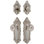 Grandeur Grande Victorian Long Plate Entry Set with Bouton Knob in Polished Nickel