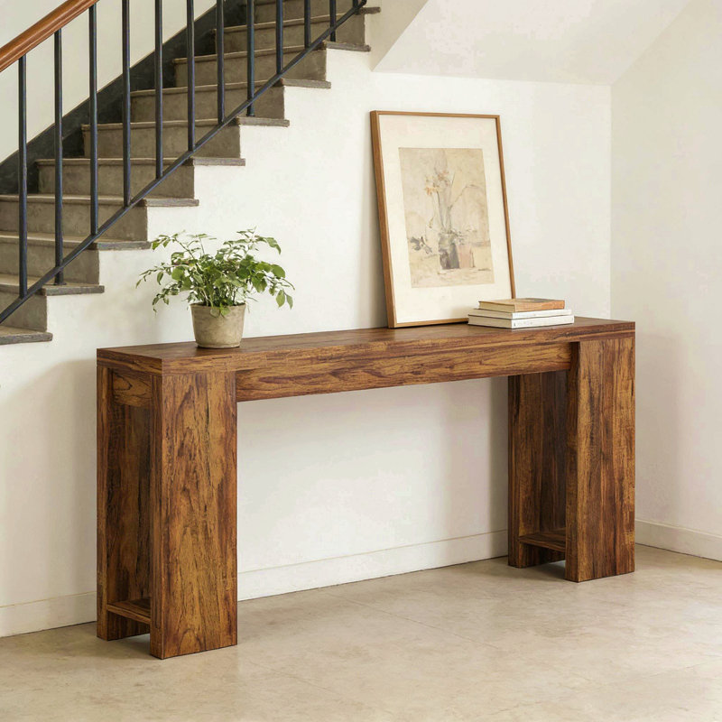 Sofa Table,Entryway Table,Console Table,Hall Table, Rustic Brown