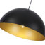 Luminaire suspendu dôme noir réglable 15,75 po-387562684