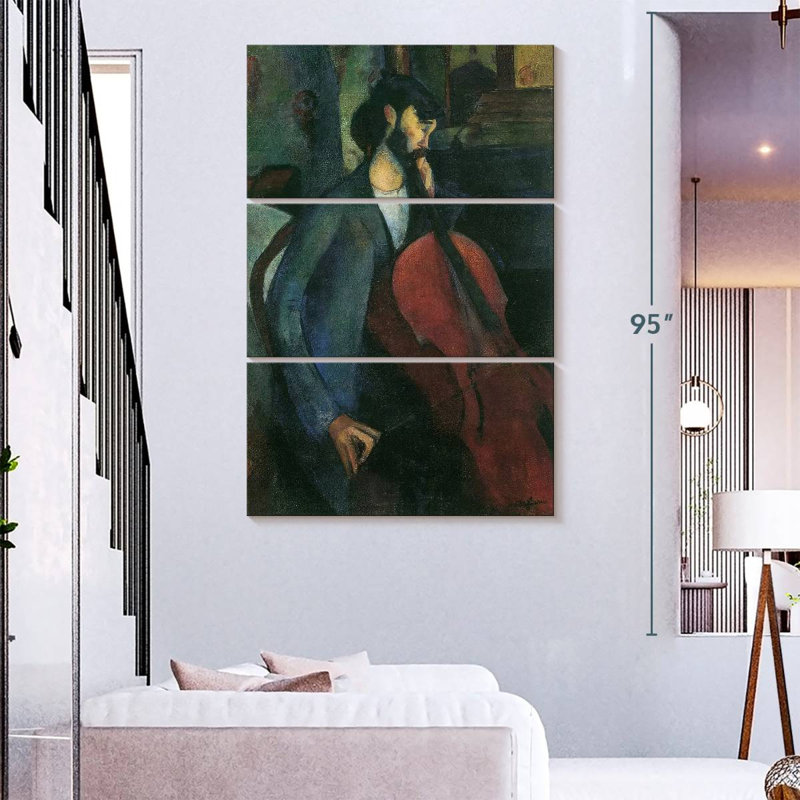 Abarca The Cellist 1909, 74" H x 48" W