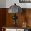 Petite lampe de table moderne en bois massif noir avec abat-jour en polyester pour le salon de la chambre à coucher, ampoule incluse-421436007-421436004