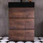 Meuble-lavabo simple 24 po avec surface solide Saunder-2038614351-2038614345
