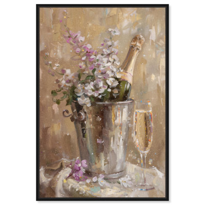 Illustration de mode sur toile à seau à champagne par Art Remedy