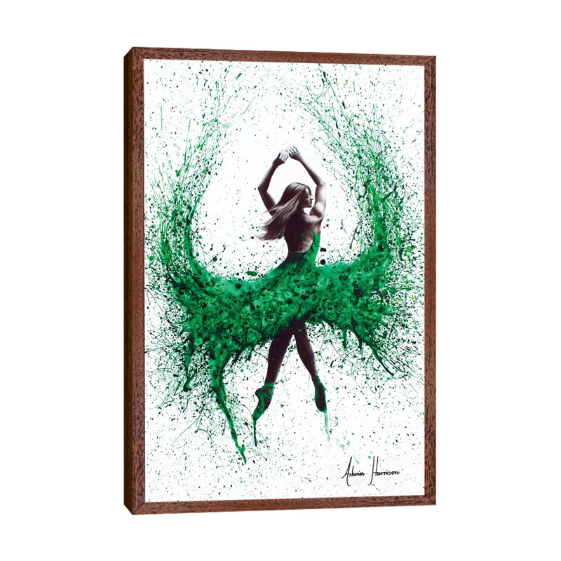 An Emerald Love by Ashvin Harrison - Print on Canvas, Classic Brown Wood Framed, 101.6 cm H x 66.04 cm W