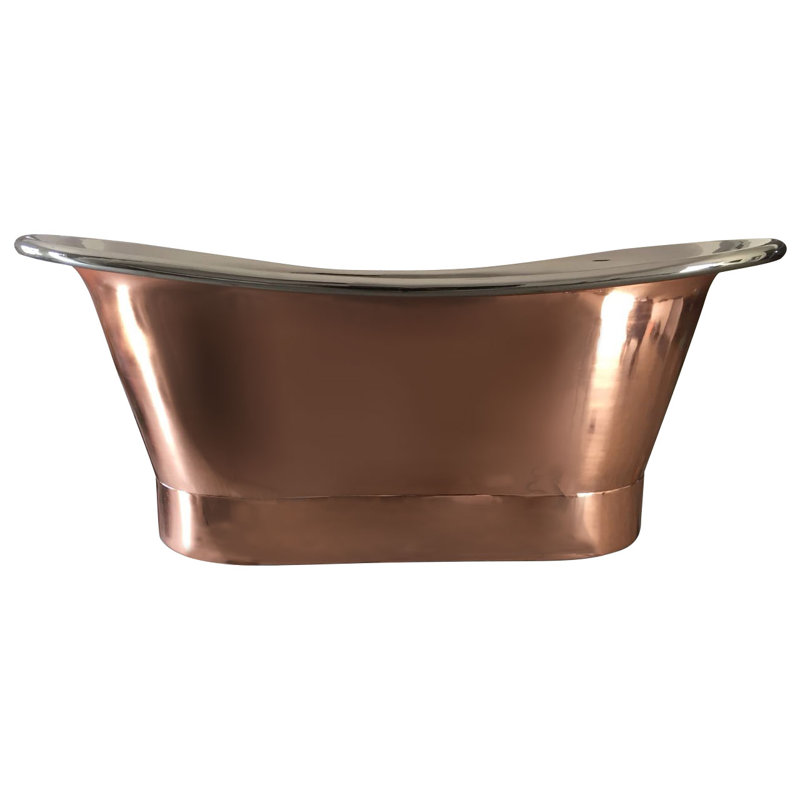 1700mm x 690mm Freestanding Soaking Copper Bathtub