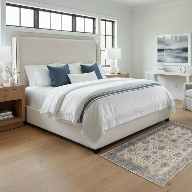  Dalileh Dream Mink Printed Chenille Rugs, Neutral/Multi, 3' x 5'