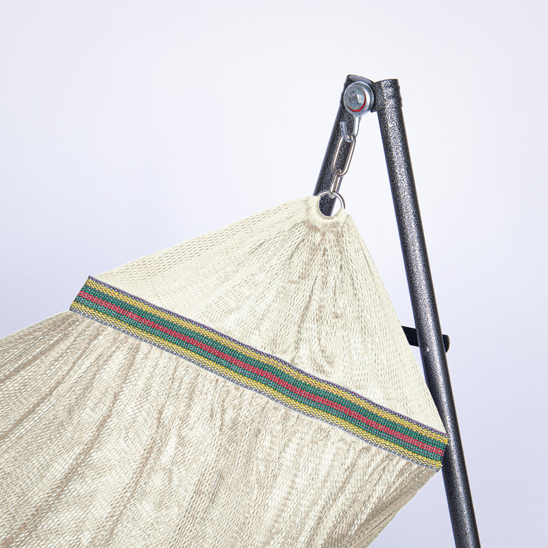 Green Polyester 2-in-1 Hammock and Swing Chair with Steel Stand