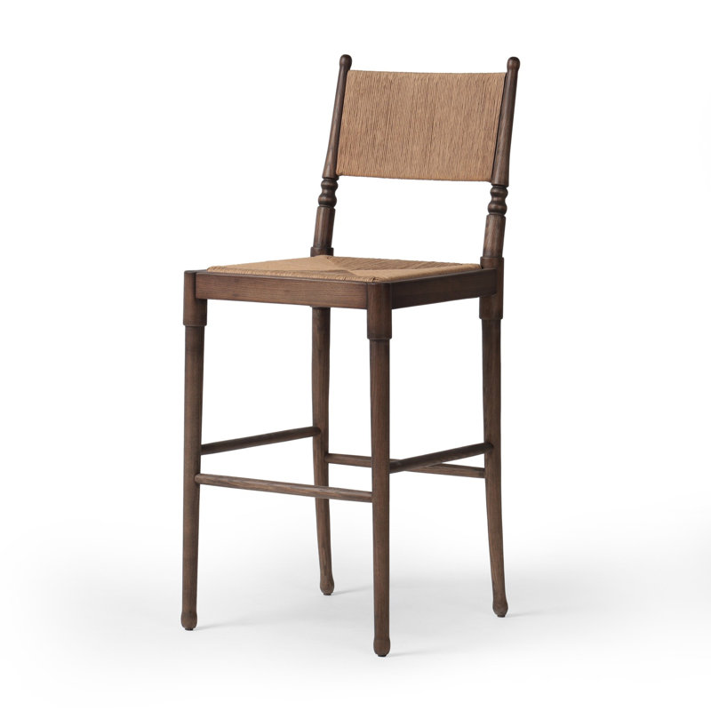 Fayth Bar Stool, Bar Stool (29.5" Seat Height), Antique Walnut