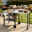 Foldable Stainless Steel Outdoor Prep Station & Portable Grill Cart With Storage Drawer-125131866