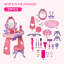 Ensemble coiffeuse avec miroir Jacqueline Kids