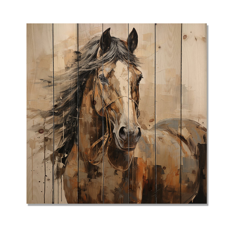 Hayzen - Décoration murale animaux sur bois de pin naturel, H 15 po x l 15 po