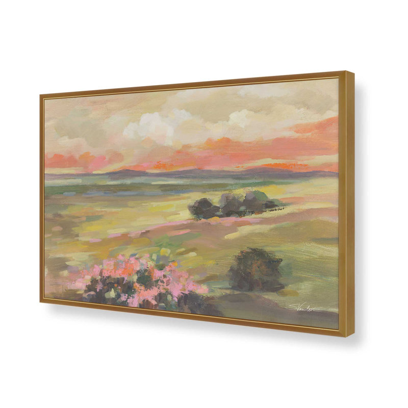«Valley View» par Silvia Vassileva, reproduction d'art, H 20 po x l 30 po, Doré