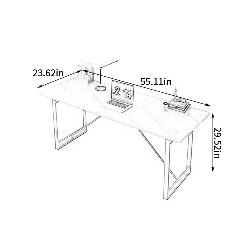 Bureau d'écriture Modern Light, H 29,52 po x l 55,11 po x P 23,62 po, Rouge