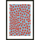 Orient Red On Blue Gray Painting by Michela Sorrentino