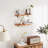 Live Edge Natural Fir Wood Shelves, Wall Mounted Shelves, Set of 2