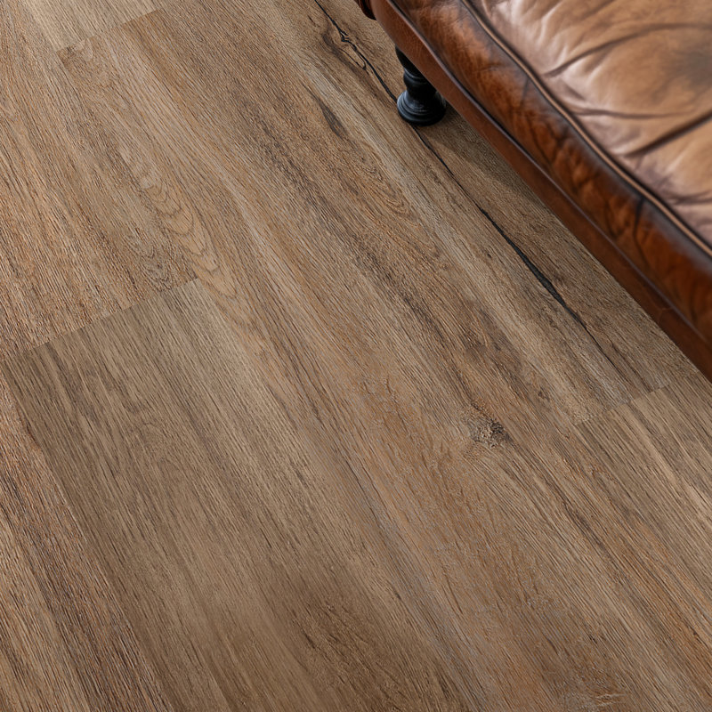 Revêtement de sol en planches de vinyle de luxe lâche Hickory 9 po x 48 po 5 mm Brawley, Hickory caché