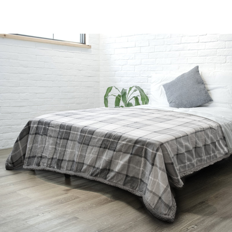 Couverture légère, moelleuse et moelleuse de qualité supérieure, 60 po x 80 po, Gris clair