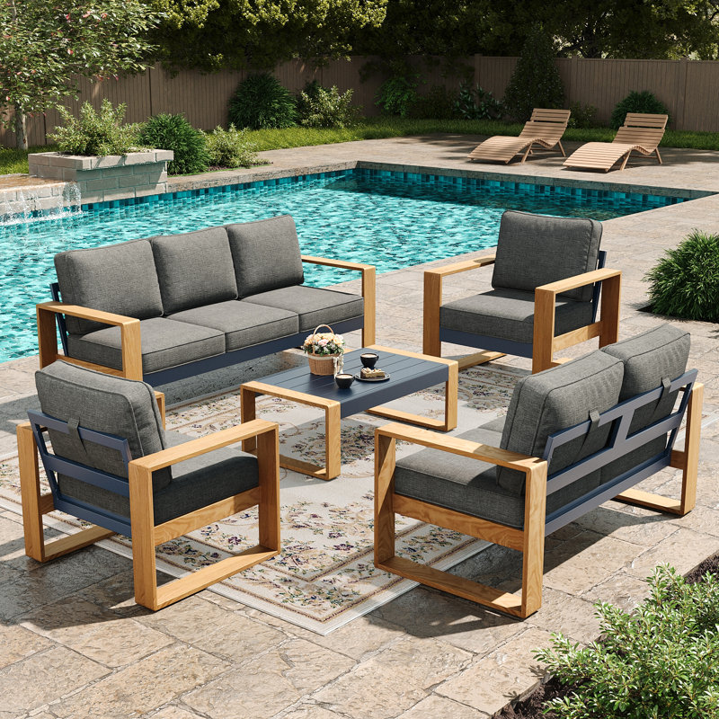 Outdoor Lounge Chair, Dark Grey
