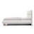 Windsor Upholstered Cream Boucle Platform Bed With Solid Wood Leg