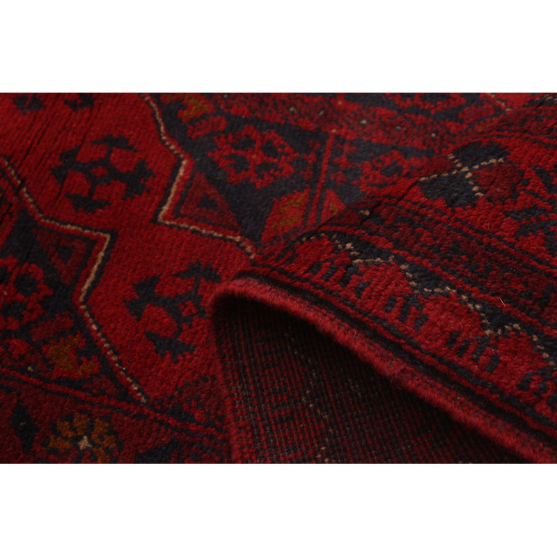 Tapis de zone en laine 4 pi 4 po x 7 pi à main one-of-kind-noué la 2010s esari turque Allaina