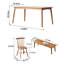 Table rectangulaire en bois massif domestique simple
