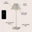 Lampe de table USB en métal Arkim