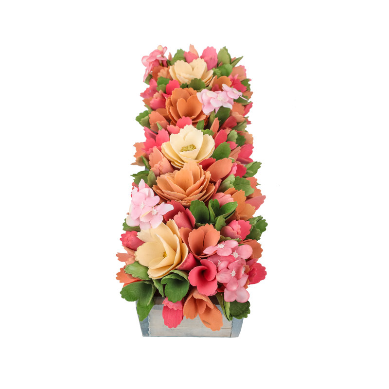 Boîte à fleurs printanière multicolore 16 po The Holiday Aisle®